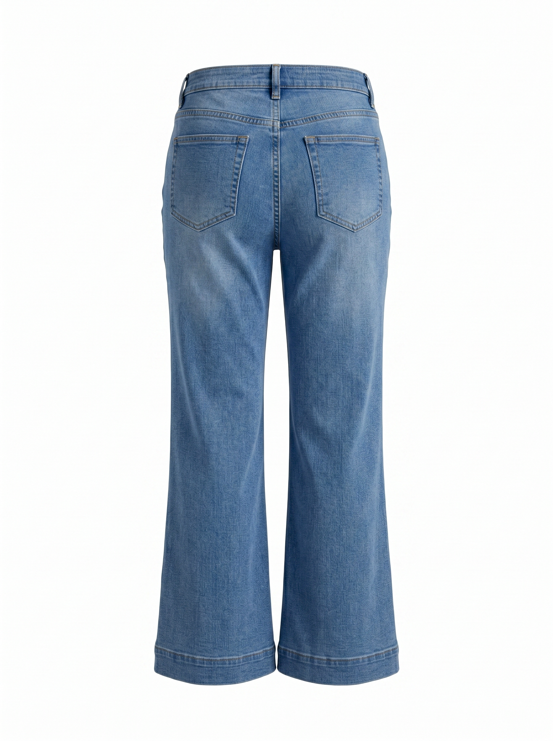 Women's High Waist Flare Jeans - 3 Colors: White, Dark Blue, Medium Blue