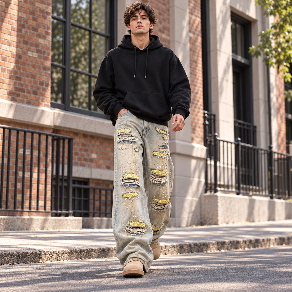 Walking streetwear styling of style 826009