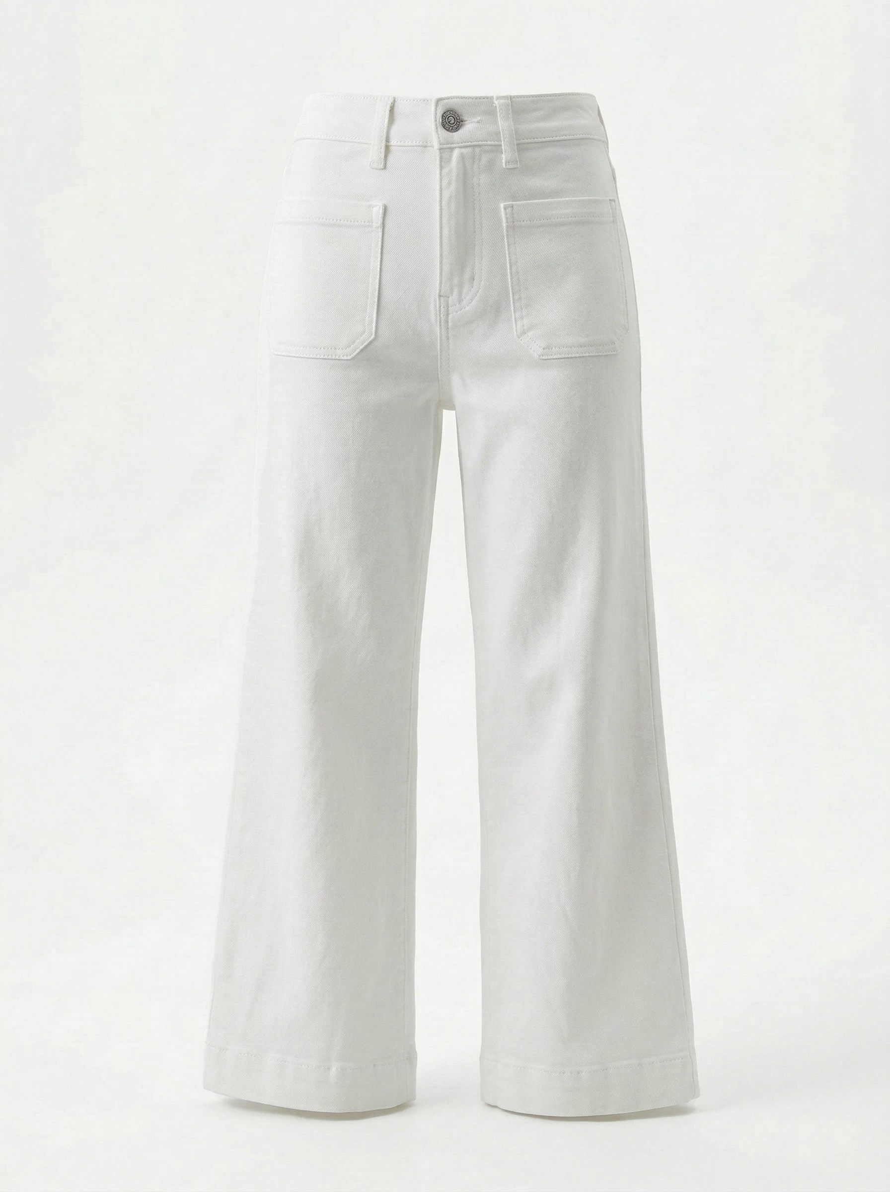 Women's High Waist Flare Jeans - 3 Colors: White, Dark Blue, Medium Blue